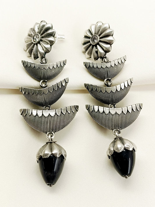 Raghavi Black Oxidized Earrings