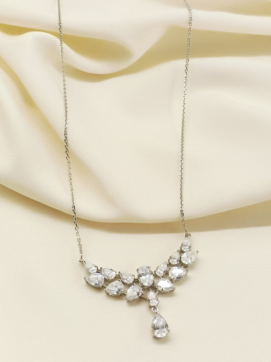 Phaani 92.5 Silver Swarovski Stone Pendal