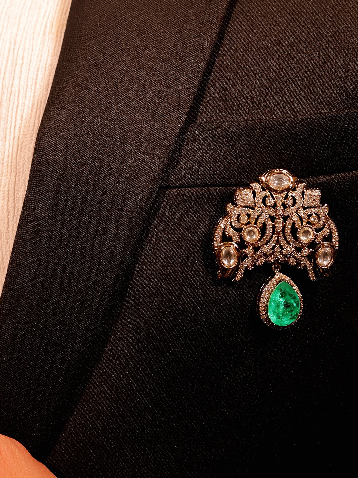 Urvansh Mint Green Men's Brooch