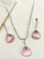 Tasavur Baby Pink American Diamond Necklace Set