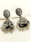 Bhumi White Pearl Oxidized Jhumki