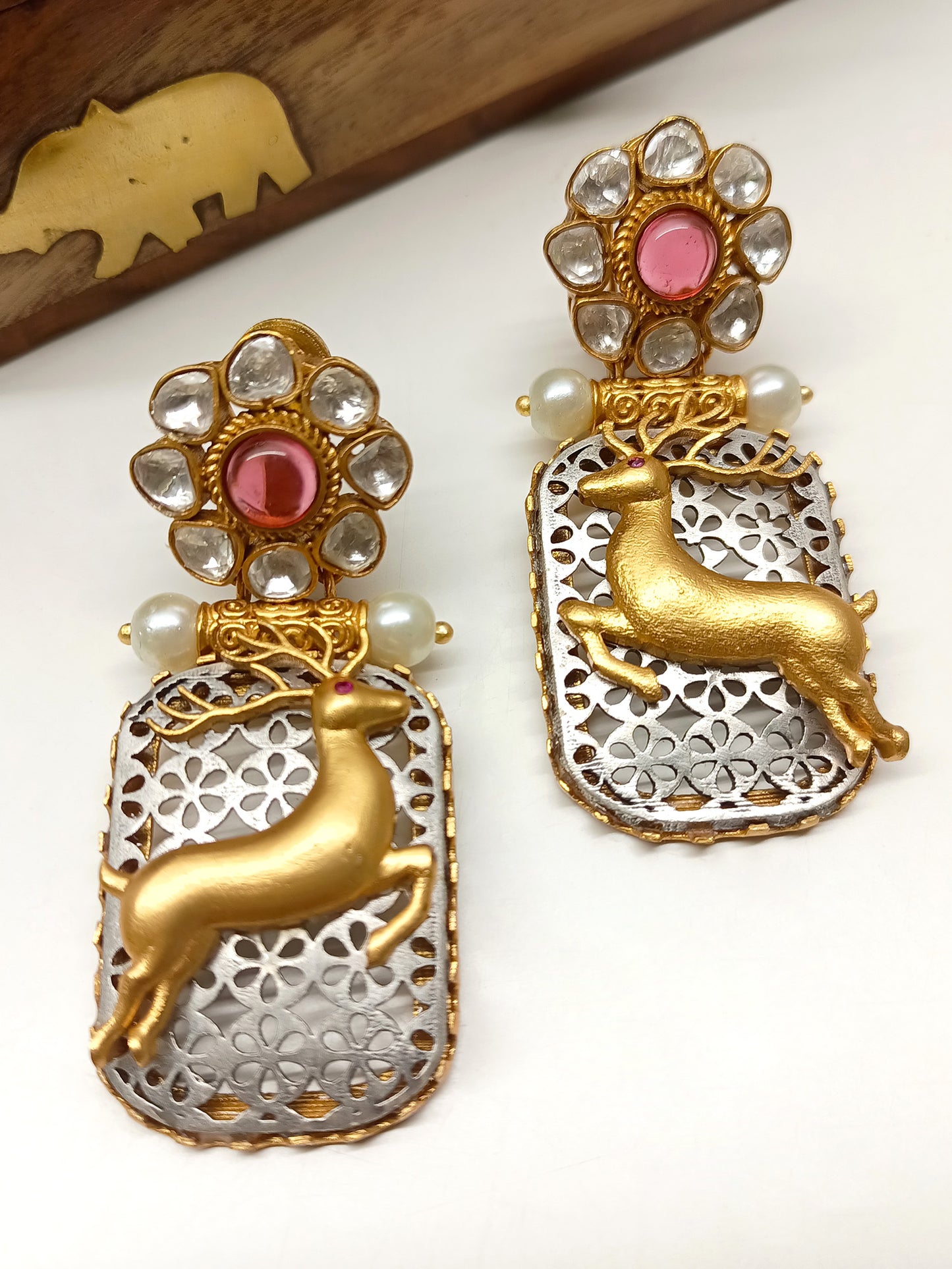 Arisha Pink Deer Boutique Earrings