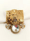 Harivansh Kundan Lion Men's Brooch