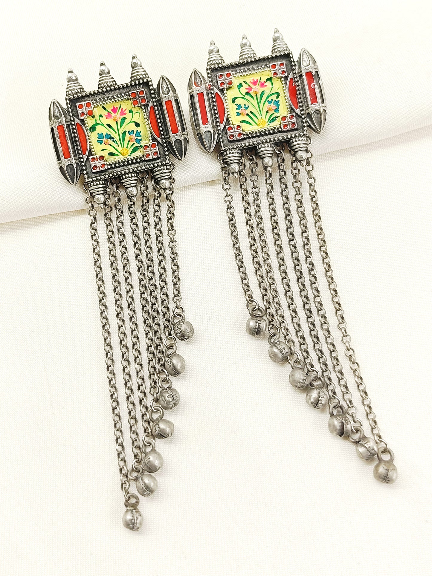 Rose Multi Colour Oxidized Earring