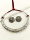 Husna Maroon Tribal Oxidized Hasli Choker Set
