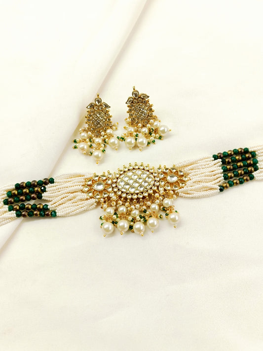 Zara Pearl Kundan Choker