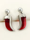 Himanshu Red Men's Earring