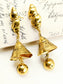Audrina Golden Tribal Oxidized Earring