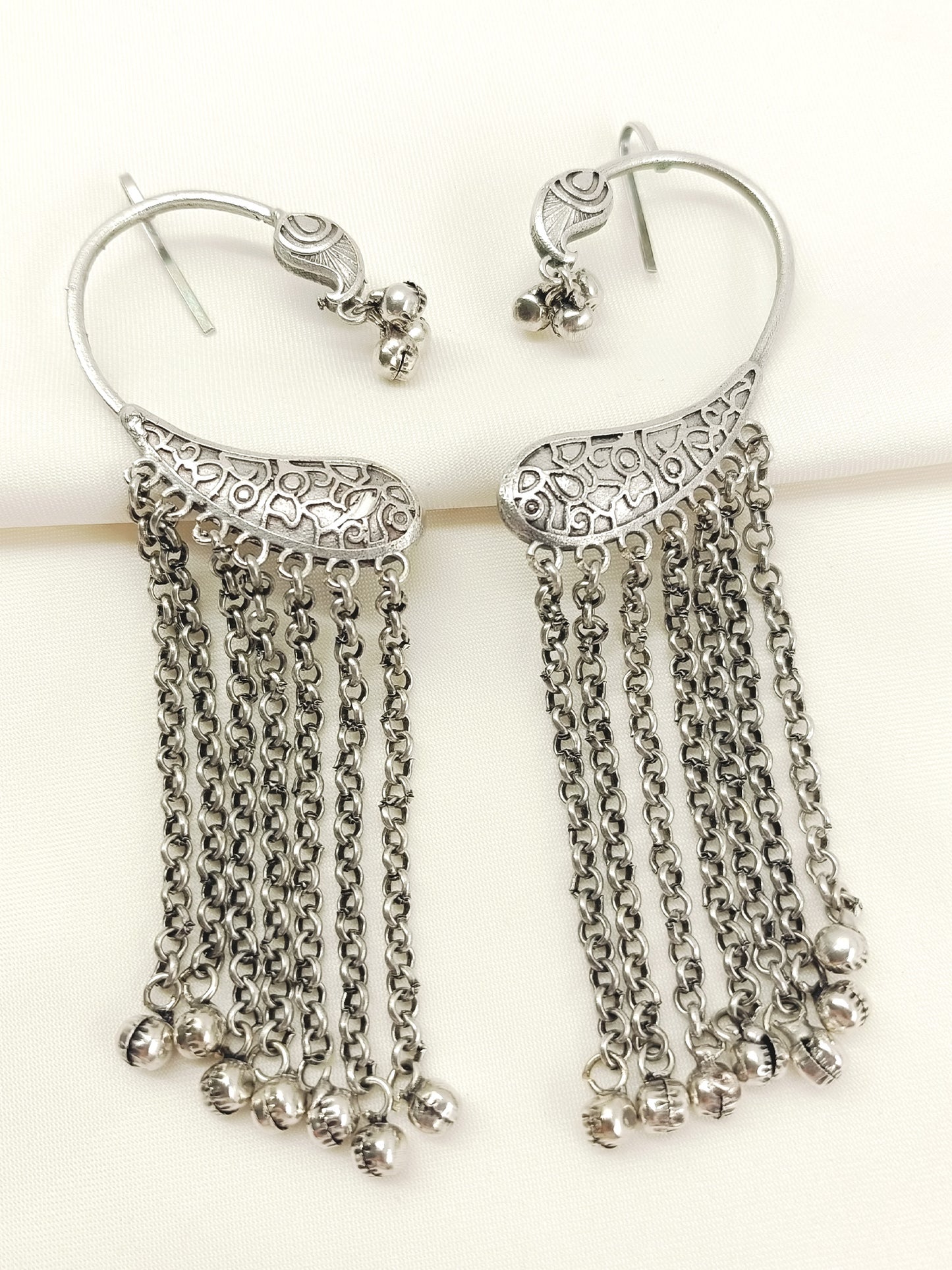 Shubhangi Plain Oxidized Earring