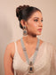 Rehemat Navy Blue Stone Gold & Rhodium Plated Victorian Set