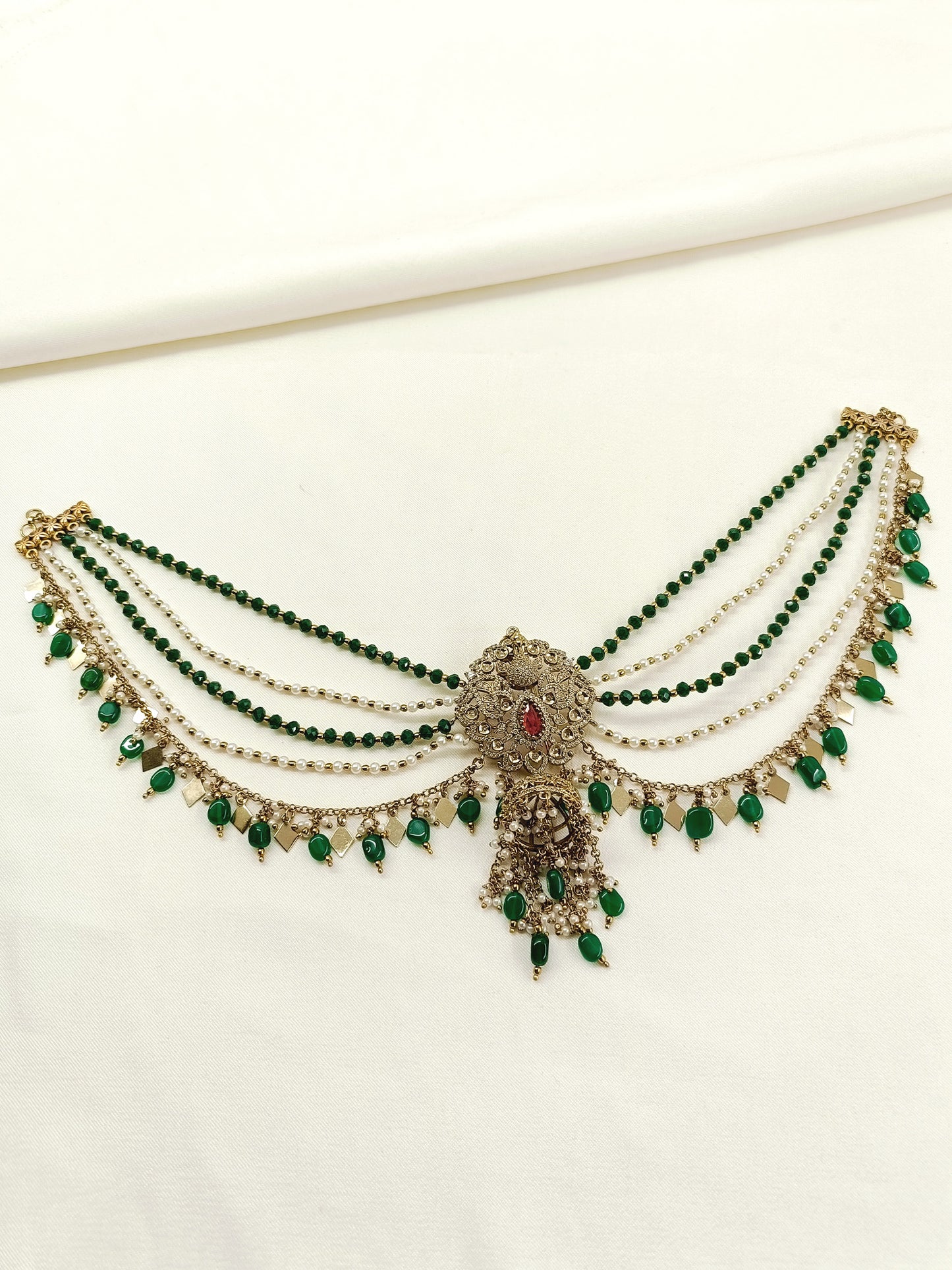 Gautami Green Hair Brooch