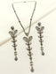 Ghazal White Oxidized Pendant Set
