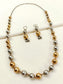 Arleen Two Tone Oxidized Necklace Set
