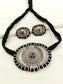 Yogita Ruby Oxidized Choker Set