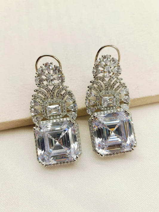Jordan White American Diamond Earrings
