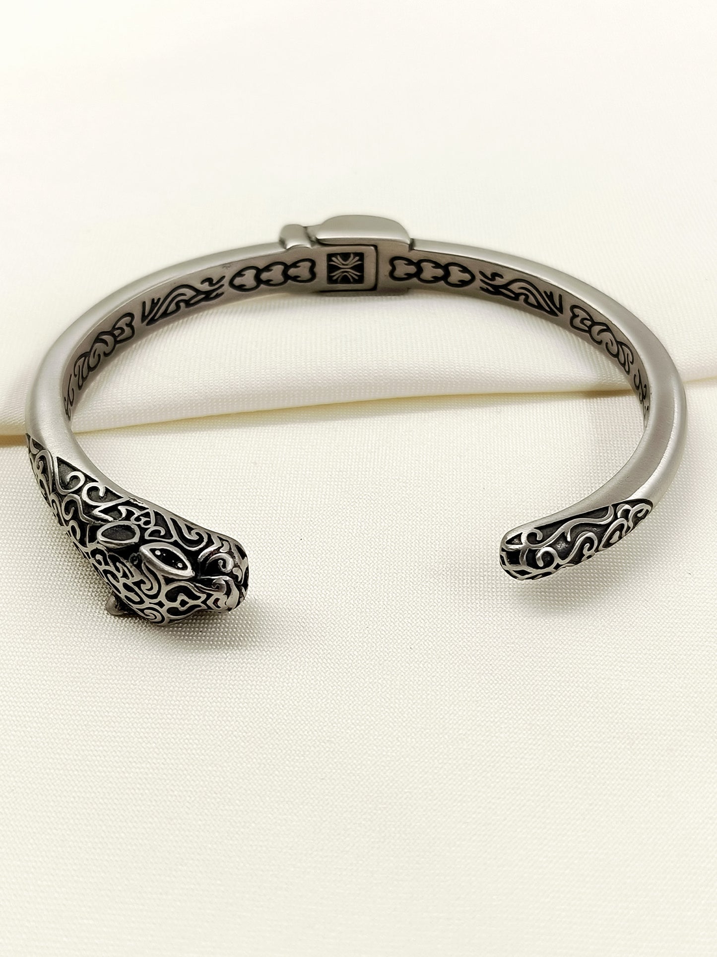 Ronav Panther Gun Metal Men's Bracelet