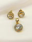 Divya 92.5 Silver Swarovski Stone Pendant Set