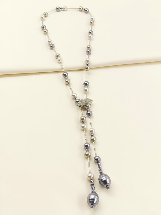 Navika Grey Beads Neckpiece