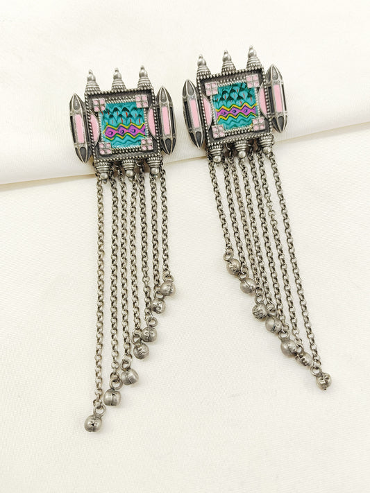 Morgana Multi Colour Oxidized Earring