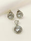 Inaya 92.5 Silver Swarovski Stone Pendant Set