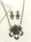 Faina Black Oxidized Necklace Set