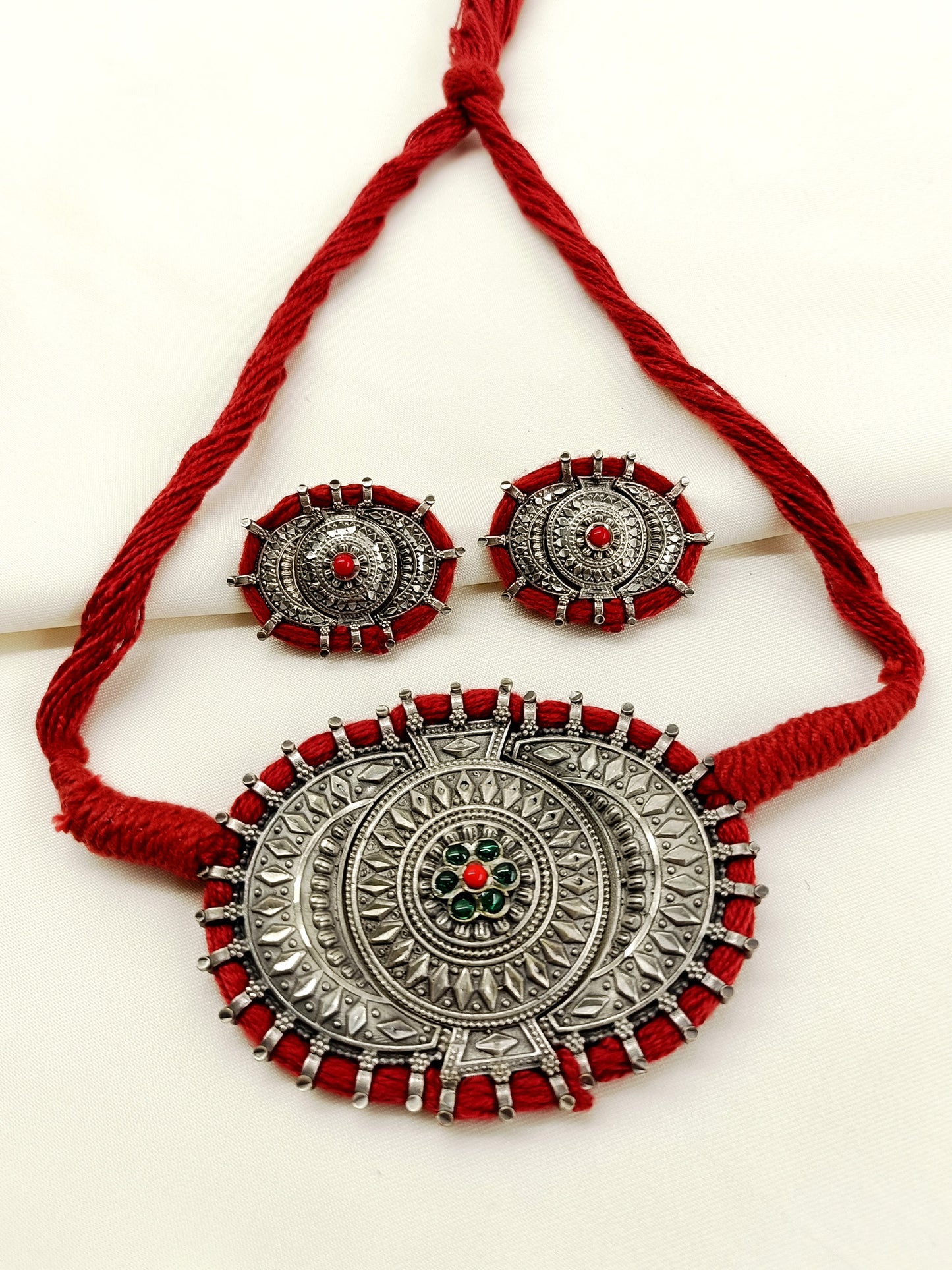 Raihana R&G Oxidized Choker Set