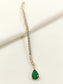 Kamalpreet Green American Diamond Teeka