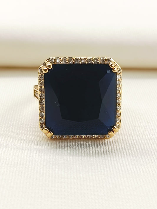 Zienna Blue American Diamond Finger Ring