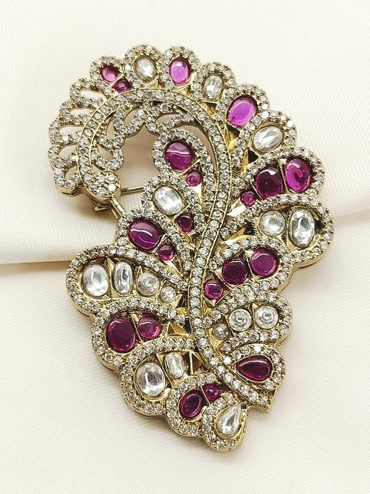 Sarvesh Ruby Men's Brooch