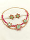 Lavika Pink American Diamond Choker Set