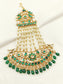 Sweta Green Hanging Kundan Passa