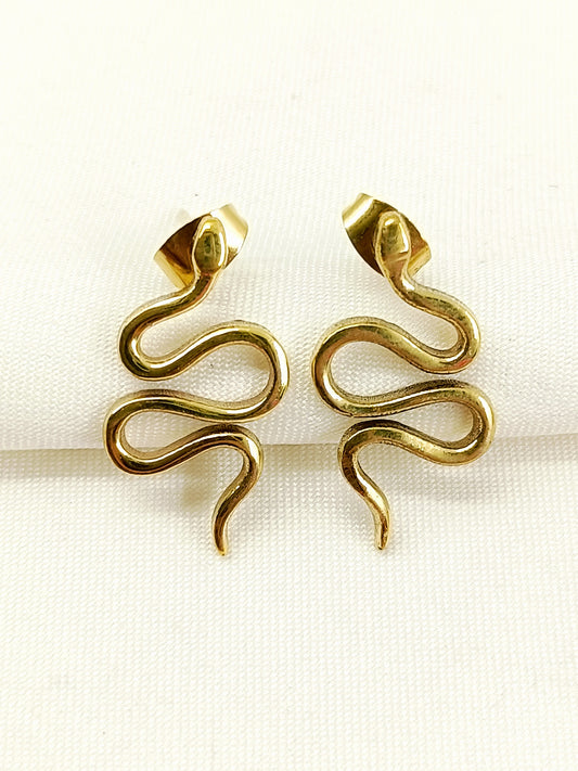 Lav Golden Snake Men's Earring