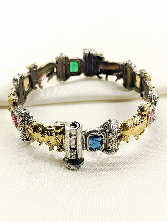 Aayesha Multi Colour Cow Oxidized Kada