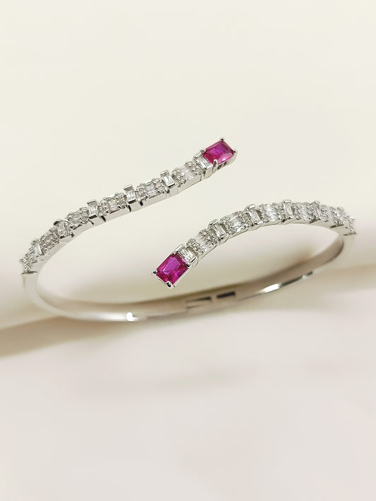 Harper Ruby American Diamond Bracelet