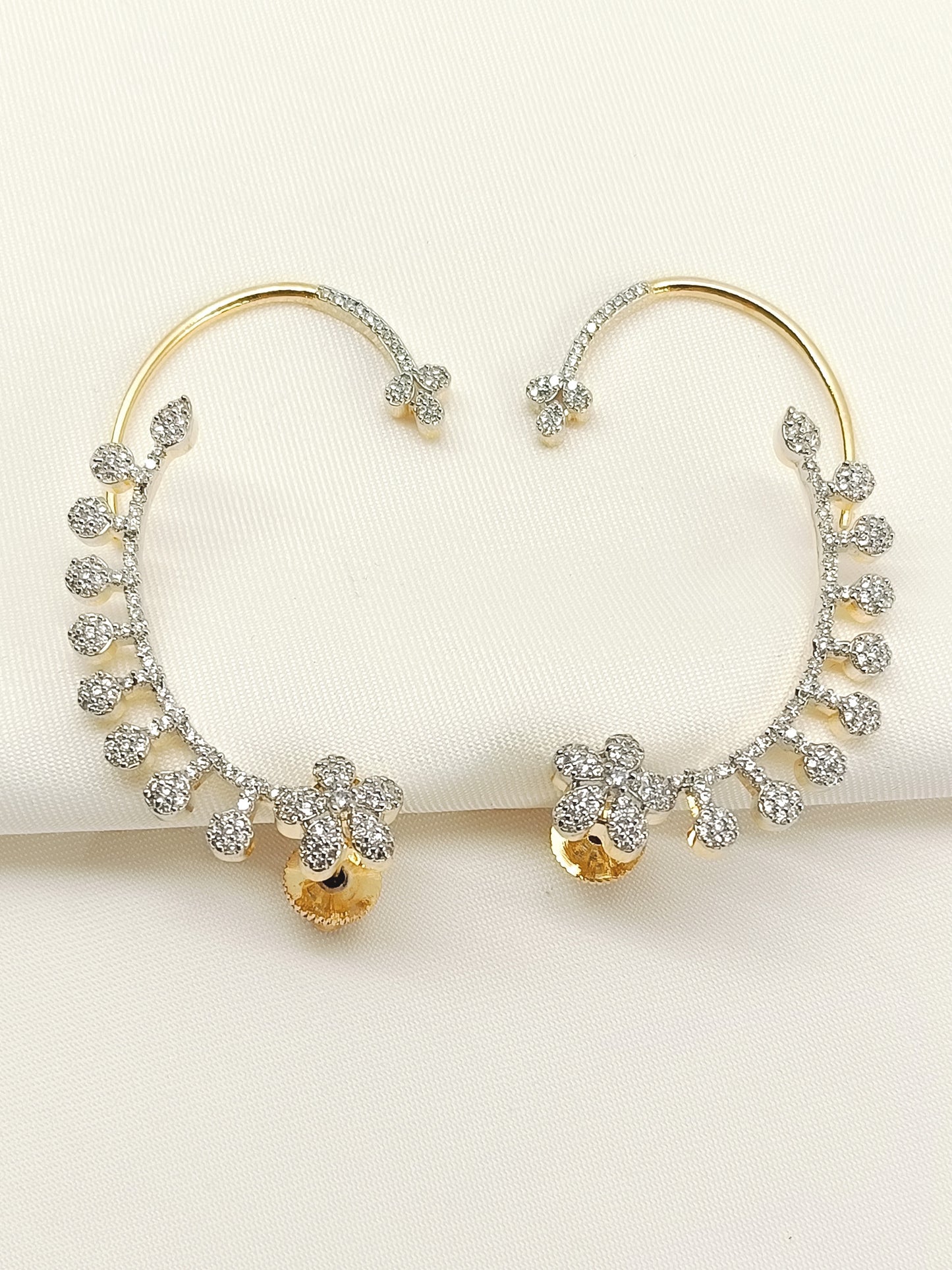 Payal White American Diamond Earrings