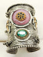 Aadya Pink Fusion Broad Oxidized Bracelet