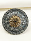 Dhatrananda Navy Blue Oxidized Finger Ring