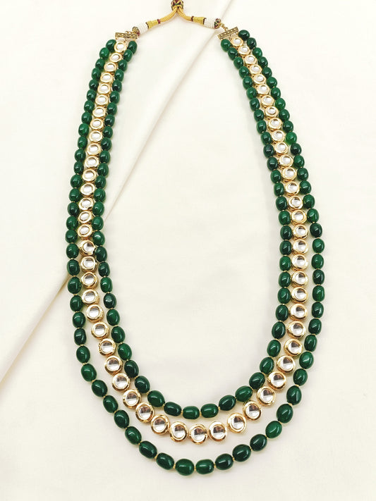 Prakash Green Groom Beads Neckpiece