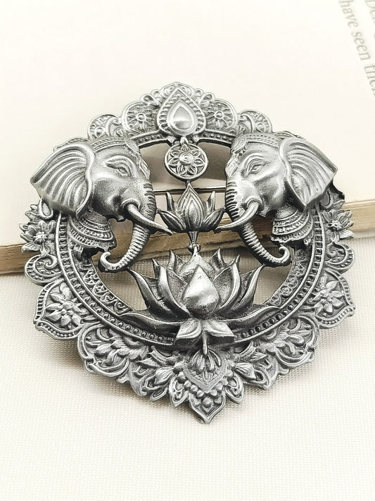 Sharad Grey Elephant Men's Brooch