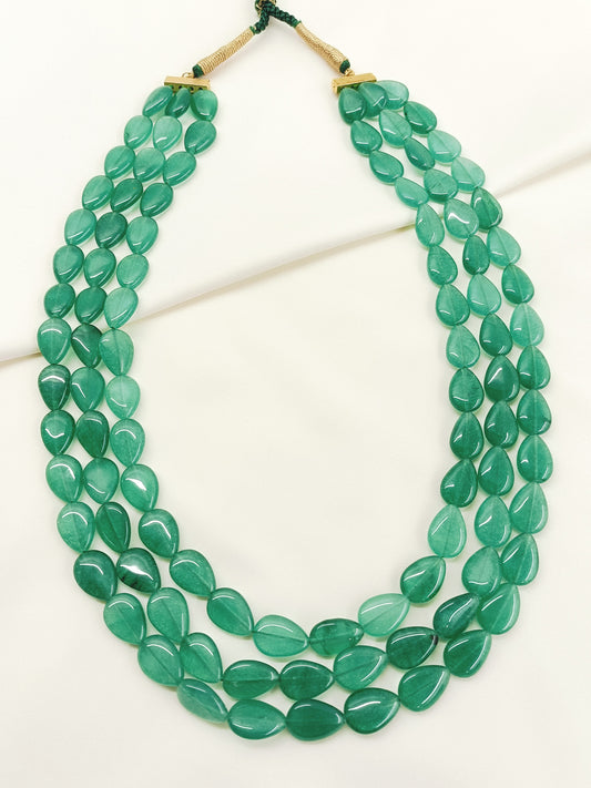 Reyansh Green Beads Groom Neckpiece