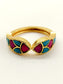 Emad Multi Colour Kundan Finger Ring