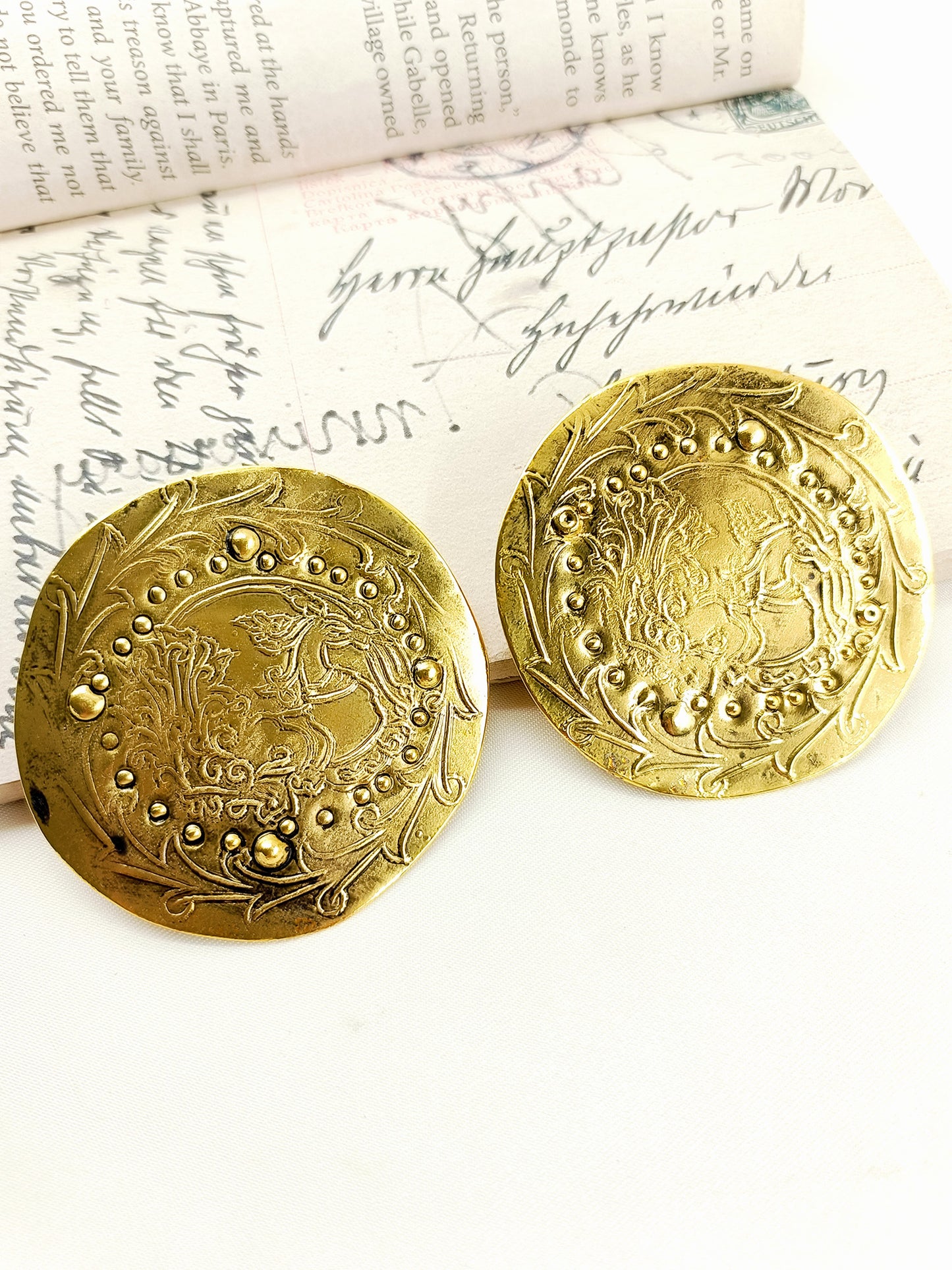 Ranjit Golden Tribal Men's Earring