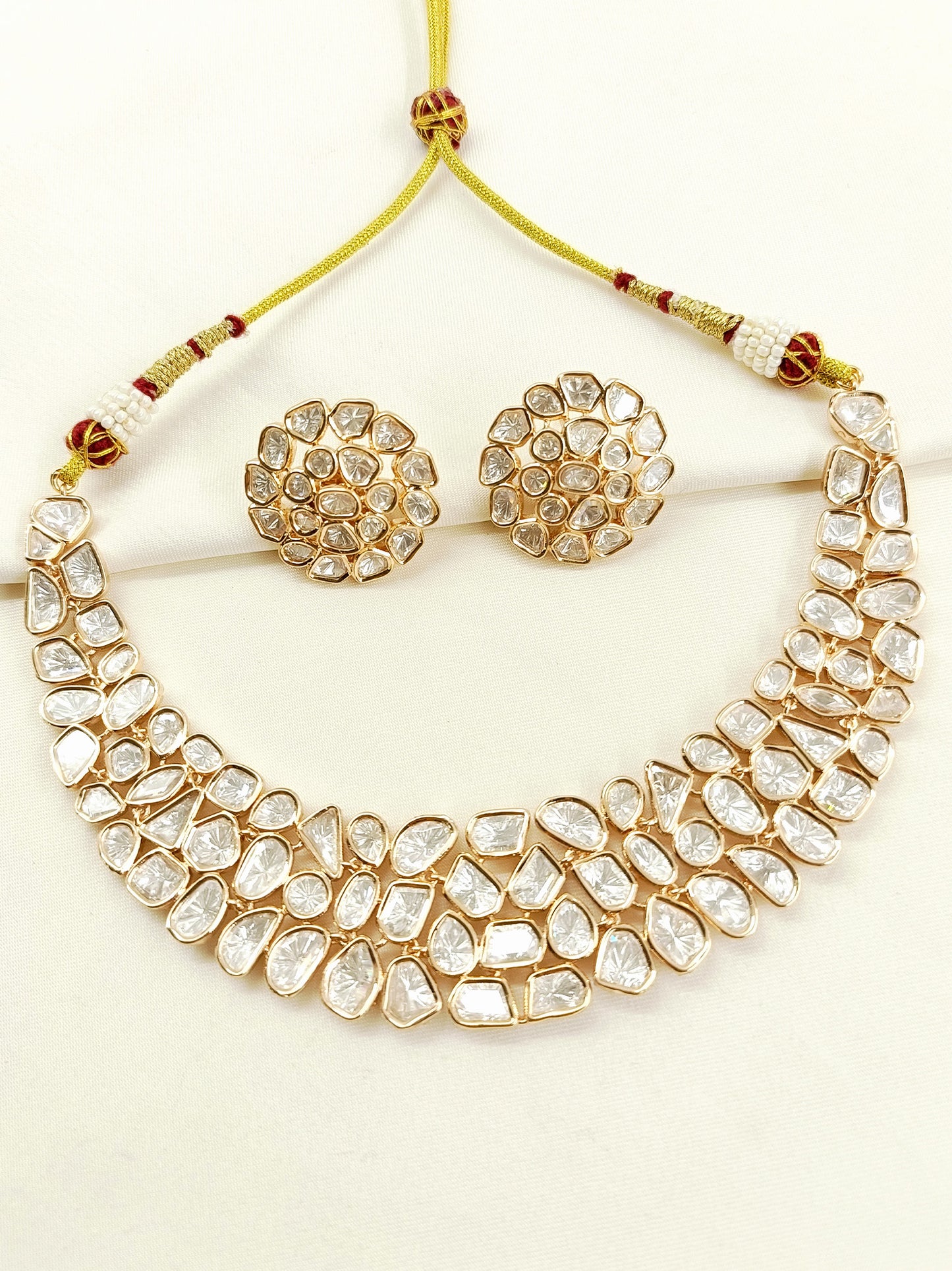 Gouhar White Kundan Choker Set