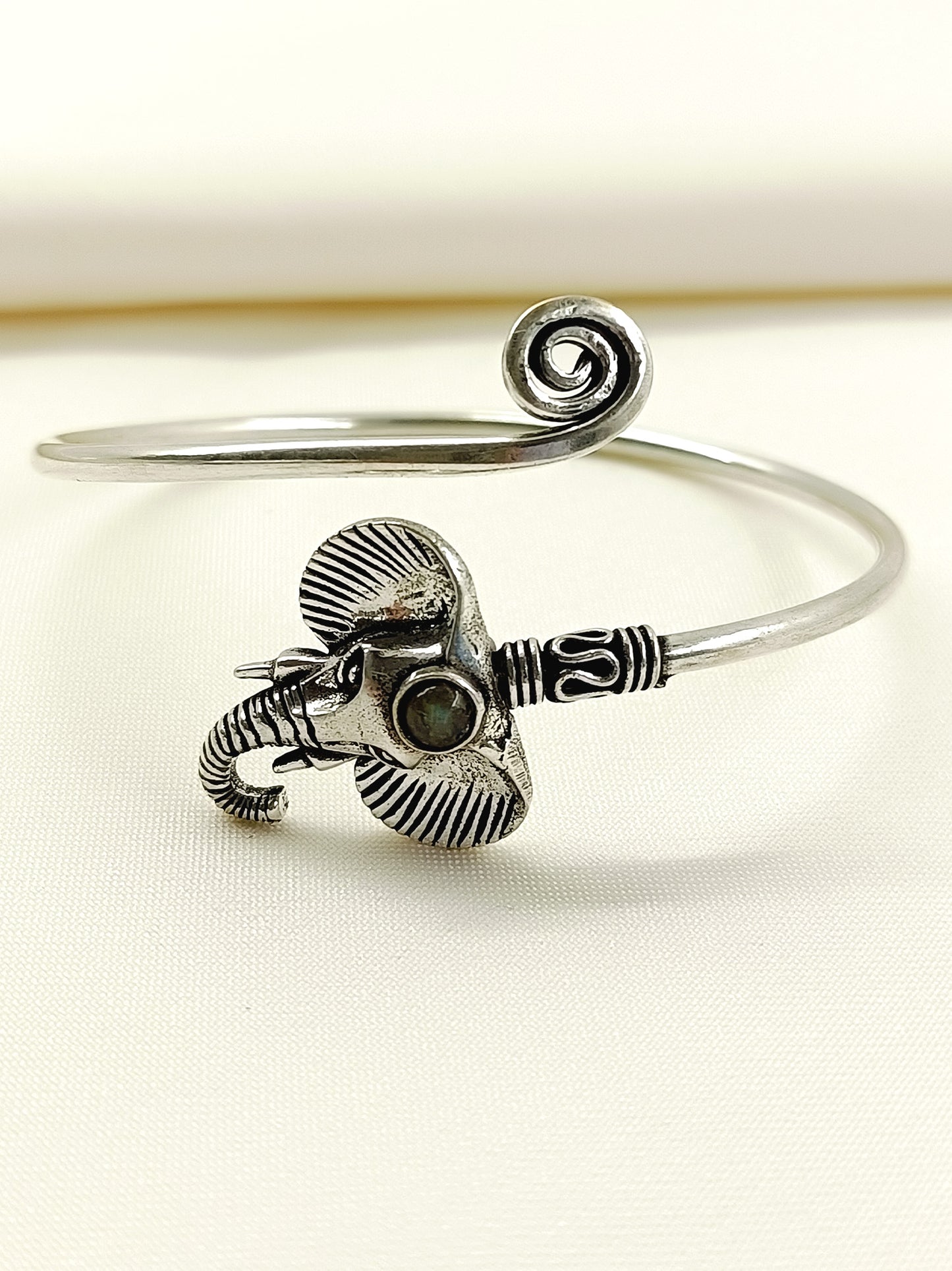 Upkaar Moonstone Elephant Men's Bracelet