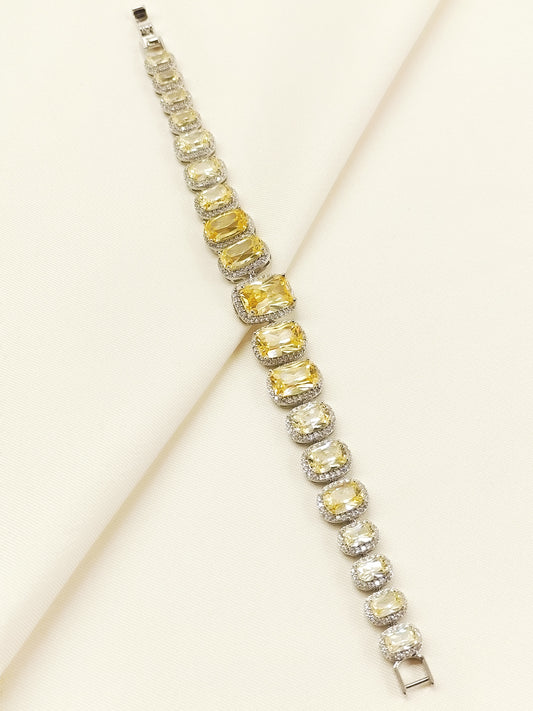 Nauri Yellow American Diamond Bracelet