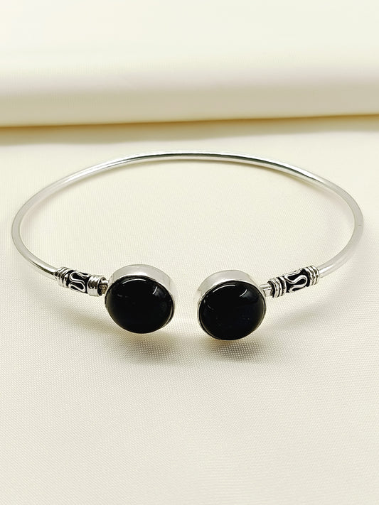 Ranveer Black Dual Onyx Men's Bracelet