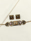 Neeshad Baby Pink Oxidized Choker Set