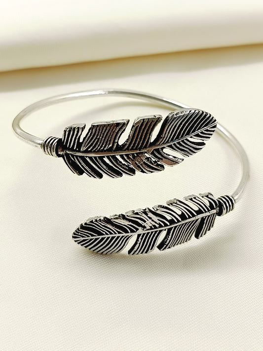 Samuel Silver Twin Feather Men's Bracelet