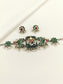 Ahalya Green Oxidized Choker Set