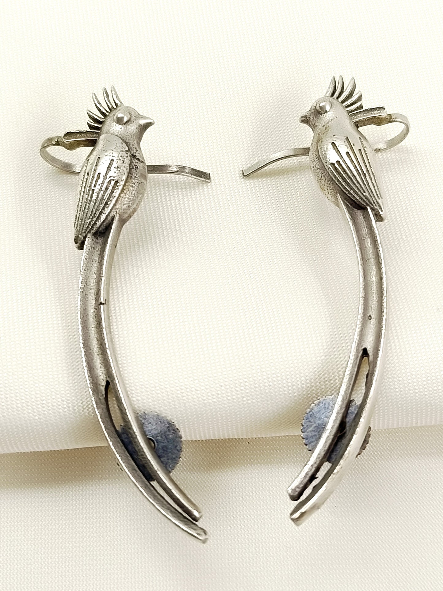 Radhika Plain Oxidized Bird Earcuffs